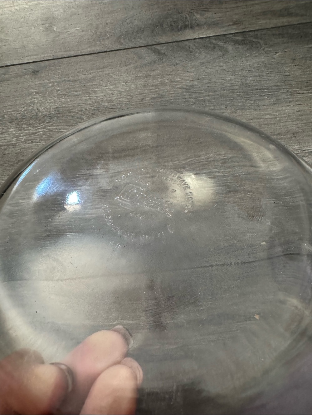 Clear Glass pie dish- anchor hocking vintage